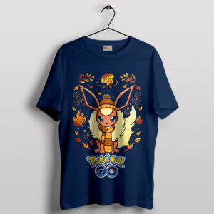 Flareon Legends Arceus Pokemon Navy T-Shirt