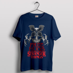 Free Hugs Stranger Things Demogorgon Navy T-Shirt