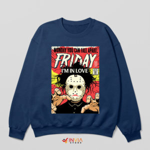 Friday the 13th 1980 I'm In Love Navy Sweatshirt