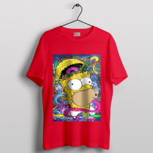 Funky Artwear Homer Head Donut Red T-Shirt