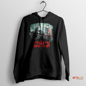 Funny Batman Batmobile Calvin Hobbes Black Hoodie