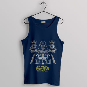 Funny Darth Vader Comic Gym Exercise Navy Tank Top