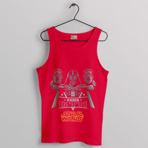 Funny Darth Vader Comic Gym Exercise Red Tank Top