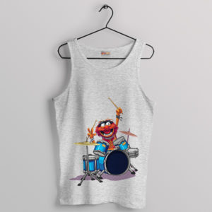 Funny Muppets Animal on the Drums Sport Grey Tank Top