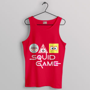 Funny Squidward Squid Game 2 Series Red Tank Top