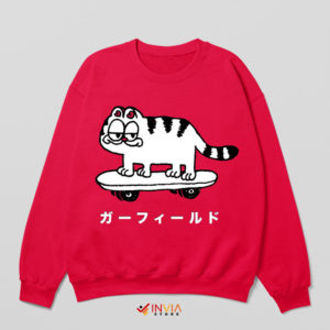 Garfield Comic Japanese Style Red Sweatshirt