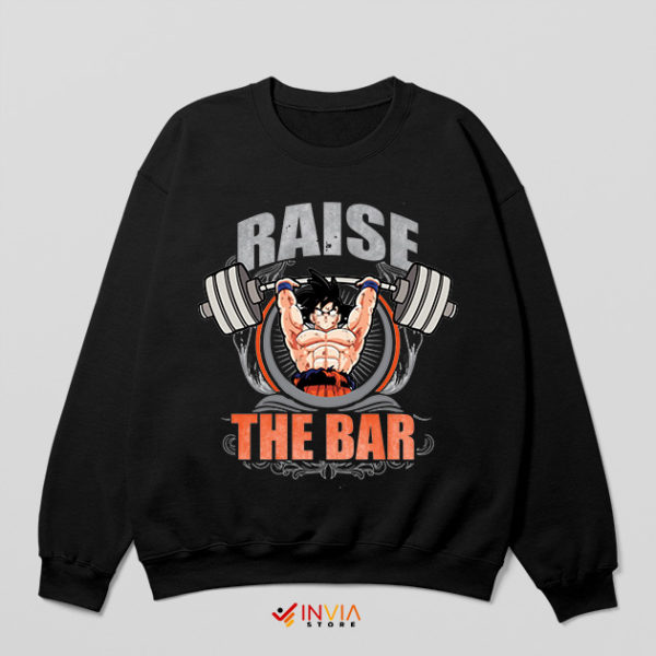 Goku Raise The Bar Insaiyan Workout Black Sweatshirt