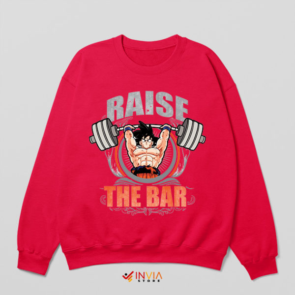 Goku Raise The Bar Insaiyan Workout Red Sweatshirt