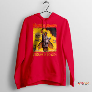 Graphic Album Praying Mantis Cover Art Red Hoodie