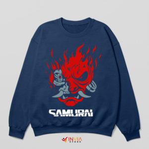 Graphic Art Cyberpunk 2077 Samurai Navy Sweatshirt