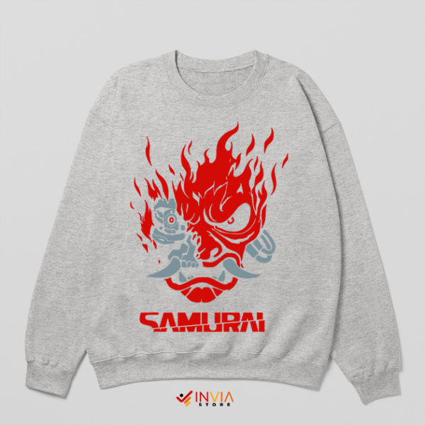 Graphic Art Cyberpunk 2077 Samurai Sport Grey Sweatshirt