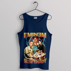 Graphic Art Eminem Real Slim Shady Navy Tank Top