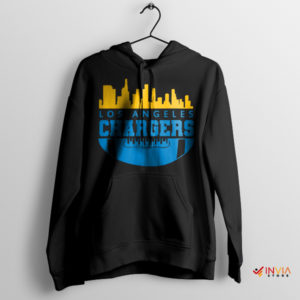 Graphic Art NFL Los Angeles Chargers Black Hoodie