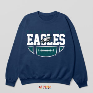 Graphic Art Philadelphia Eagles Navy Sweatshirt