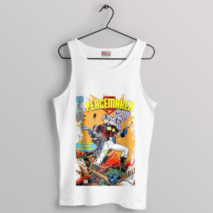 Graphic Comic Series Peacemaker Gun White Tank Top