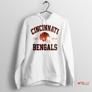 Graphic Fan Art Bengals Helmets Merch White Hoodie