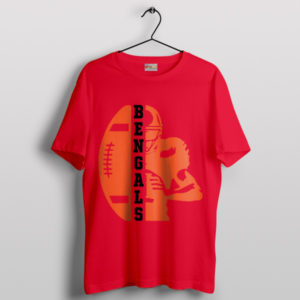 Graphic Merch Bengals Football Roster Red T-Shirt