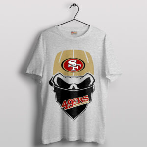 Graphic Skull 49ers Game Today Sport Grey T-Shirt