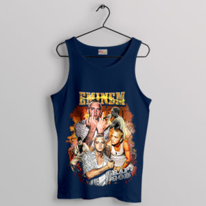 Graphic Vintage Eminem Without Me Navy Tank Top