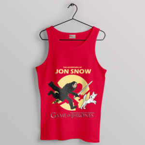 HBO Jon Snow Sequel With Tintin Red Tank Top