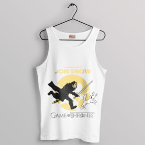 HBO Jon Snow Sequel With Tintin White Tank Top