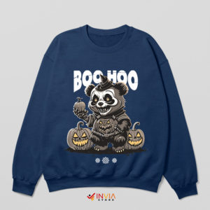 Halloween Movies Baby Panda Navy Sweatshirt