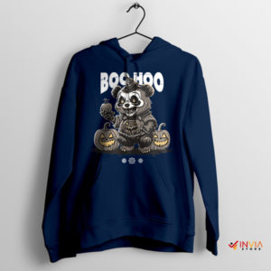 Halloween Town Cute Panda Face Navy Hoodie