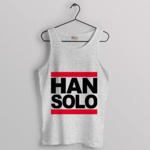 Han Solo Lightsaber Run DMC Logo Sport Grey Tank Top