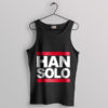 Han Solo Lightsaber Run DMC Logo Tank Top