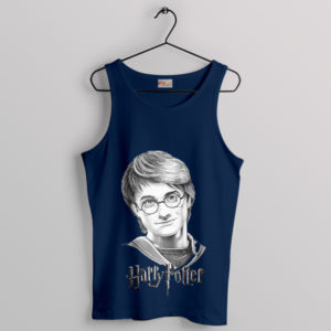 Harry Potter Drawing Hogwarts Portrait Navy Tank Top