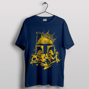 Helmet Boba Fett Wu Tang Cream Team Navy T-Shirt