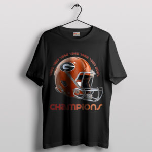 Helmet Champions Georgia Bulldogs Gear Black T-Shirt
