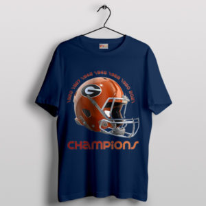 Helmet Champions Georgia Bulldogs Gear Navy T-Shirt