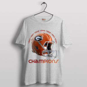 Helmet Champions Georgia Bulldogs Gear Sport Grey T-Shirt