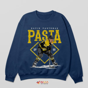 Hockey Excellence David Pastrnak Suits Navy Sweatshirt