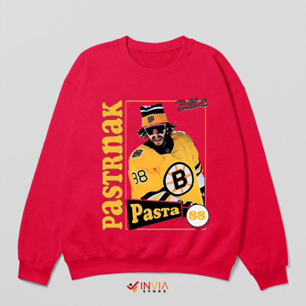 Hockey Hero with David Pastrňák Red Sweatshirt