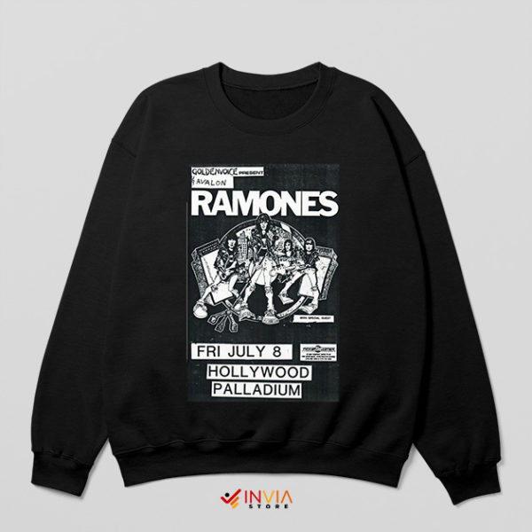 Hollywood Palladium Tamones Tour Setlist Black Sweatshirt
