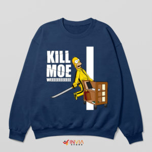 Homer Beer Kill Bill Alternative Poster Navy Sweatshirt