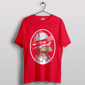 Homer Head God Save the Beer Red T-Shirt