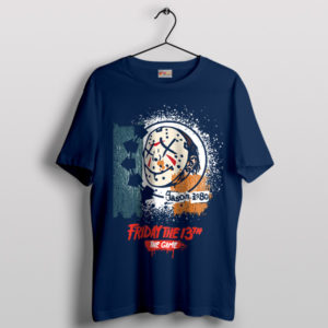 Horror Punk Jason Voorhees Blink 182 Navy T-Shirt