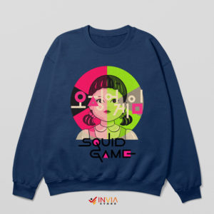 Horror with Squid Game 2 Doll Navy Sweatshirt