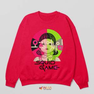 Horror with Squid Game 2 Doll Red Sweatshirt