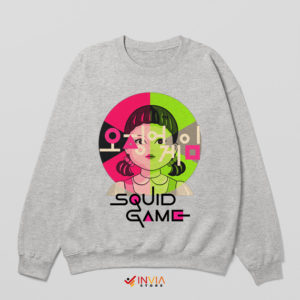 Horror with Squid Game 2 Doll Sport Grey Sweatshirt