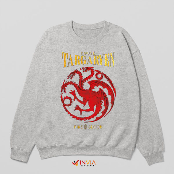 House Targaryen Flag Dragons Sport Grey Sweatshirt