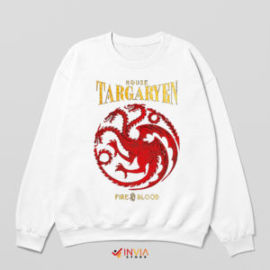 House Targaryen Flag Dragons White Sweatshirt