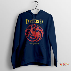 House Targaryen Symbol dragons Navy Hoodie