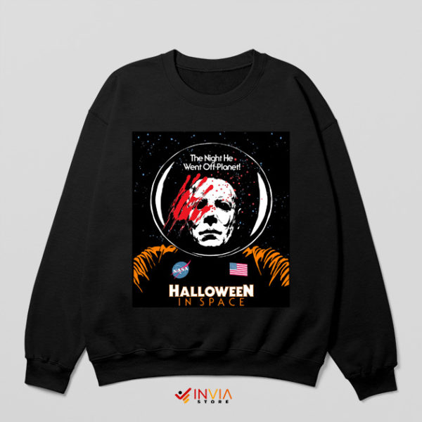 Iconic Horror Michael Myers in NASA Sweatshirt