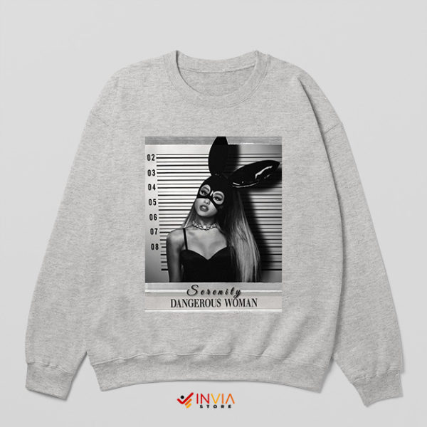 Iconic Pop Artwear Ariana Grande's Mugshot Sport Grey Sweatshirt