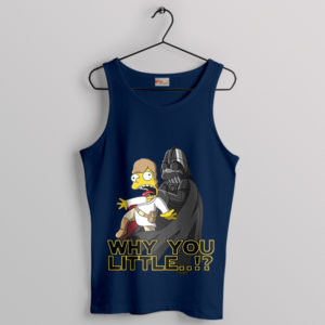 Iconic Quote Darth Vader Meets Bart Navy Tank Top