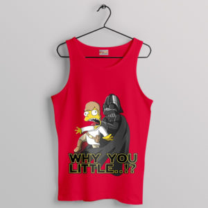 Iconic Quote Darth Vader Meets Bart Red Tank Top